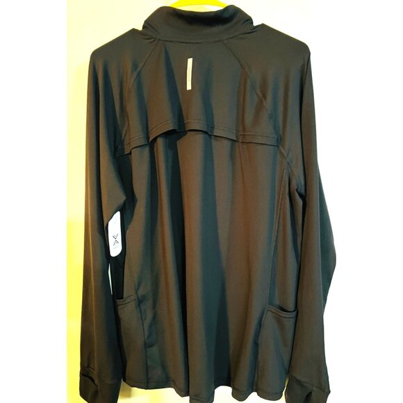 New Xersion Quick-Dri Pullover XXL Black Long Sleeve 1/2 Zip Athletic Jacket - Picture 2 of 3
